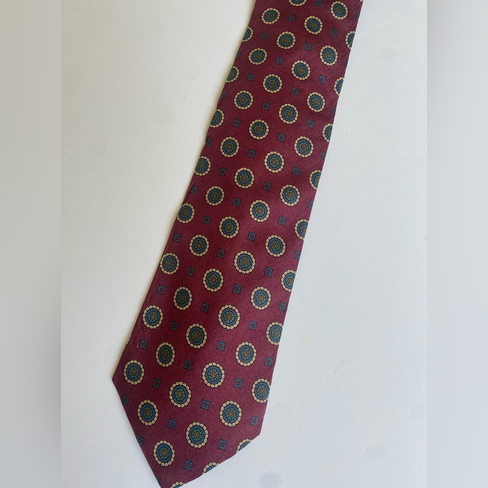 Neil Martin Vintage Silk Tie Red Patterned